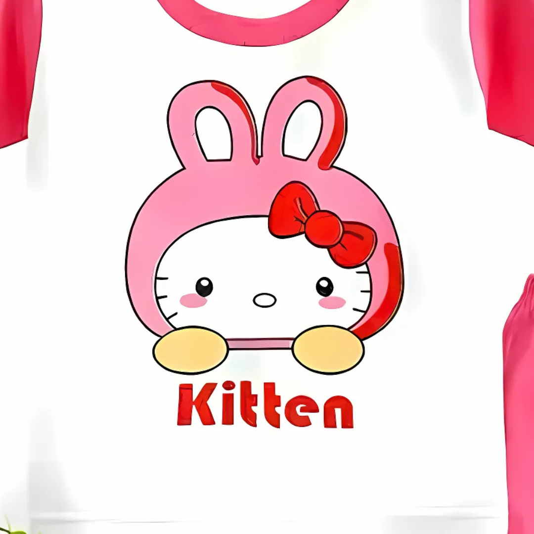 Kitten T-Shirt With Shorts