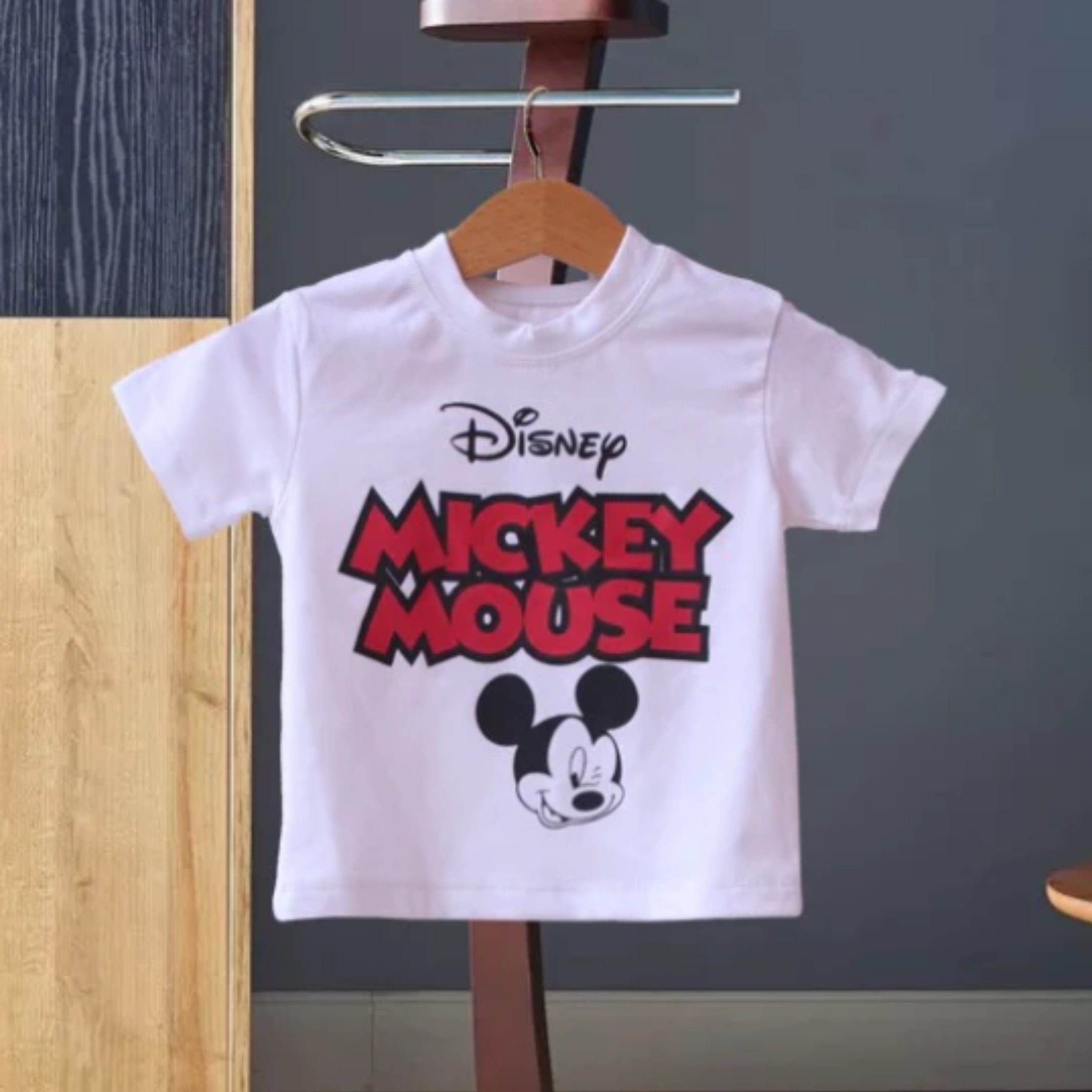 Mickey Mouse White n Red T-Shirt And Shorts For Kids