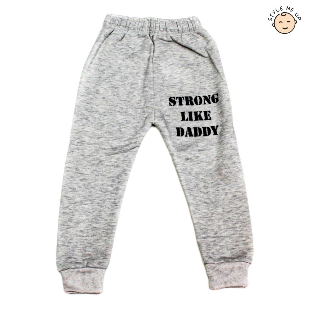 Grey - Strong Like Daddy Fleece Suit