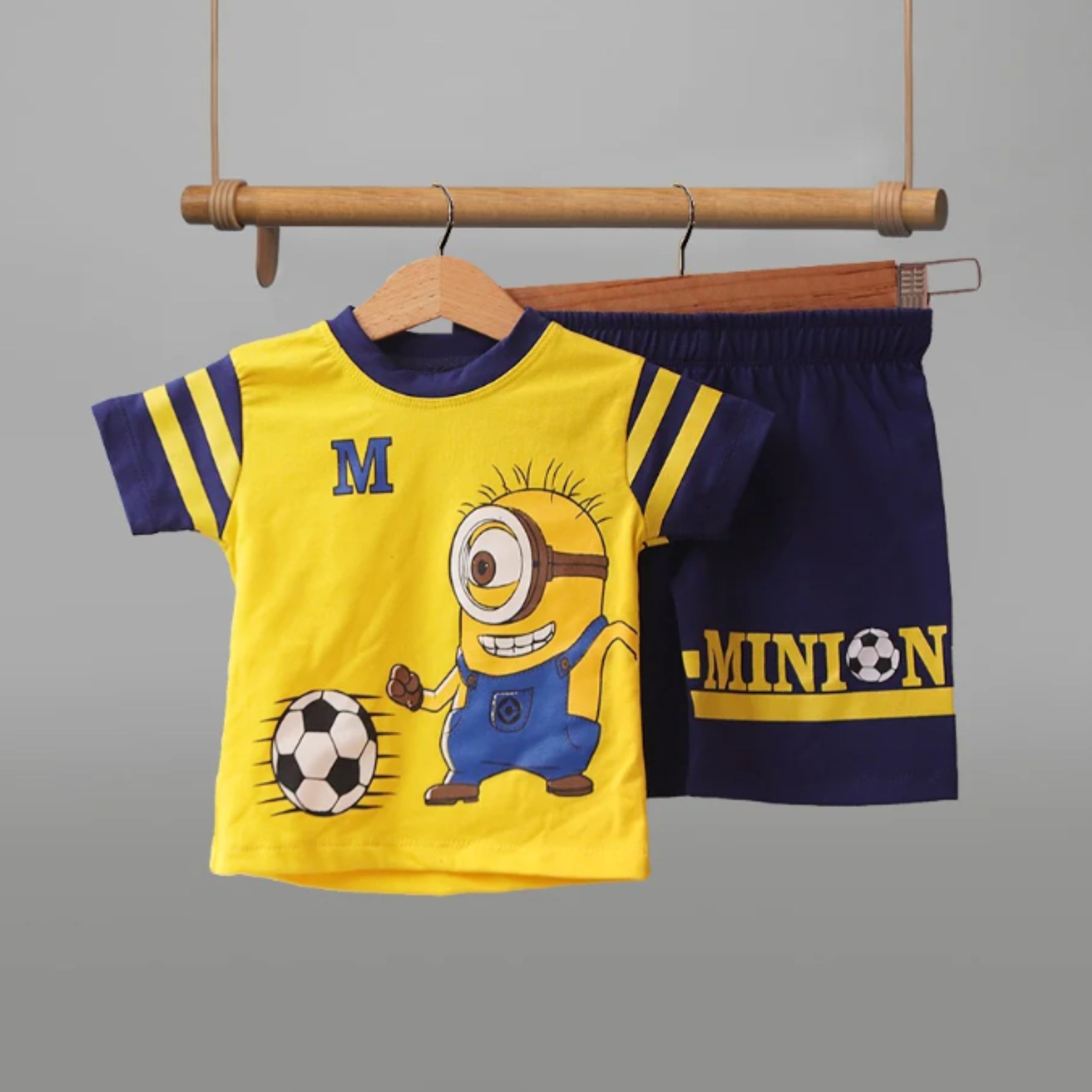 Minion Yellow and Blue T-Shirt And Shorts For Kids