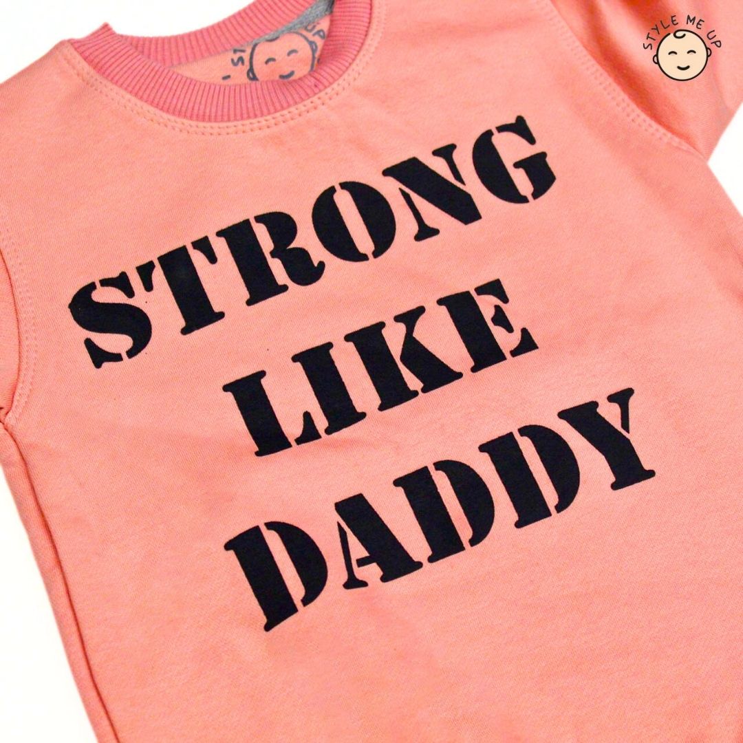 Pink - Strong Like Daddy Fleece Suit