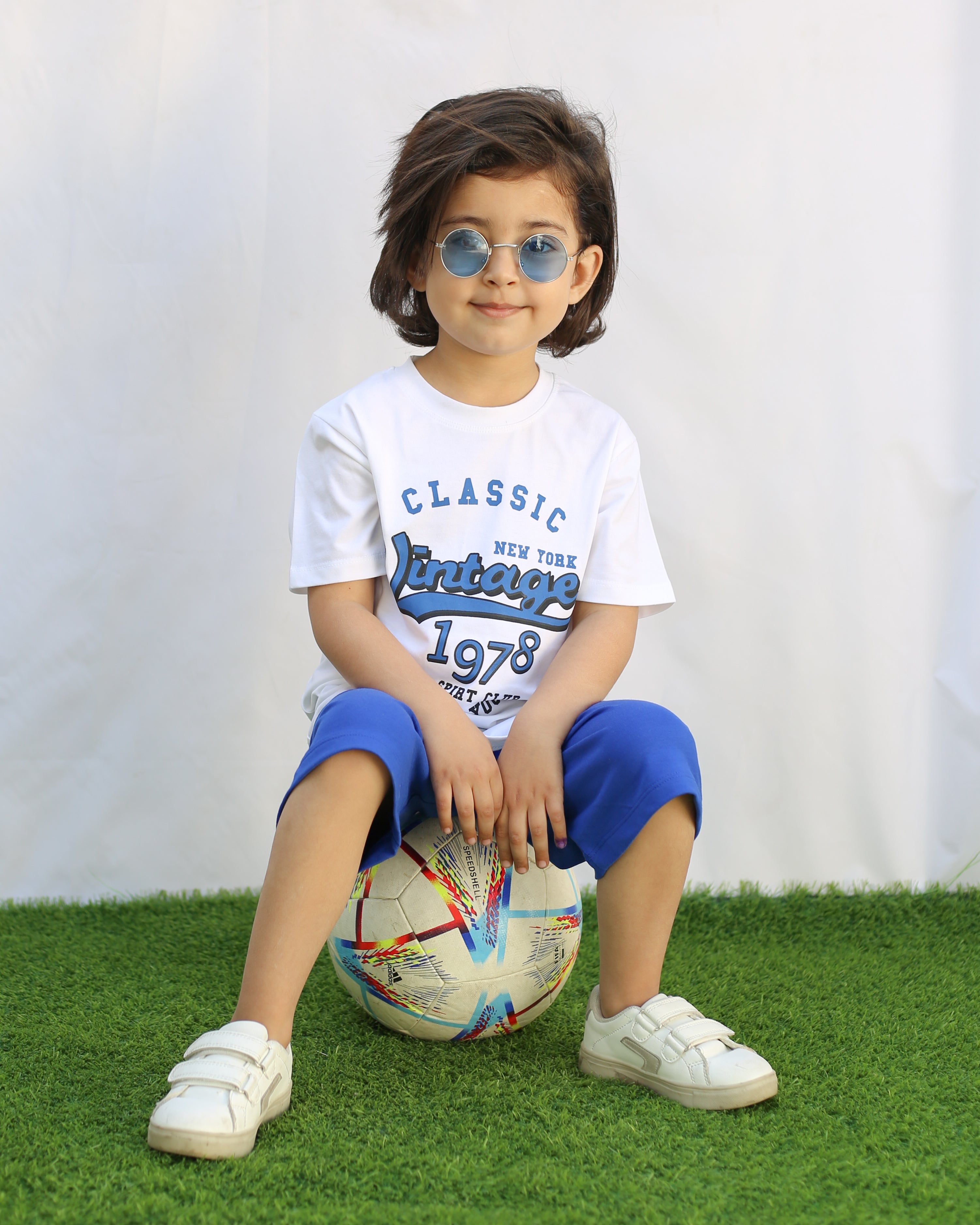 Vintage T-Shirt And Shorts For Kids