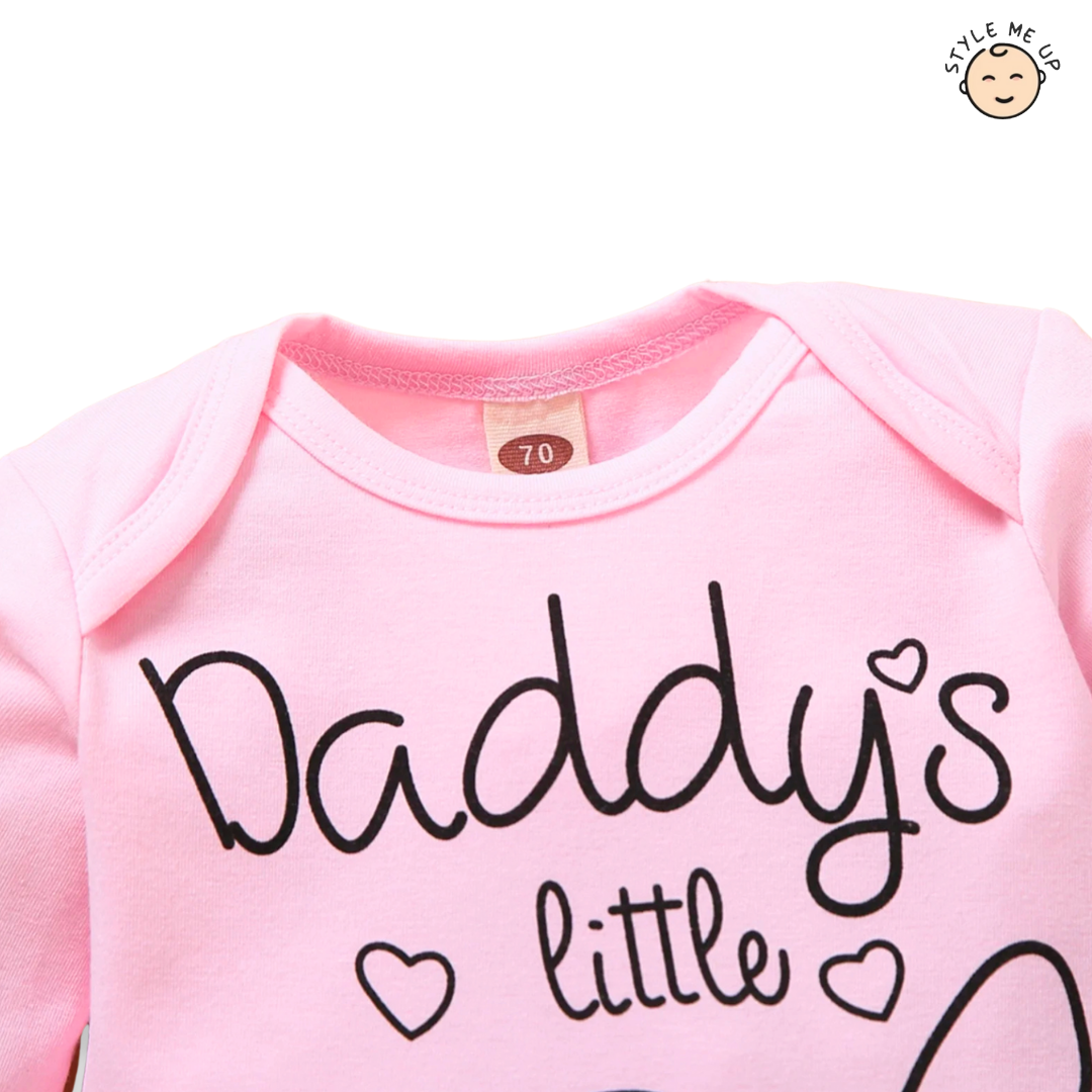 Daddy's Little Girl T-Shirt With Shorts - Pink