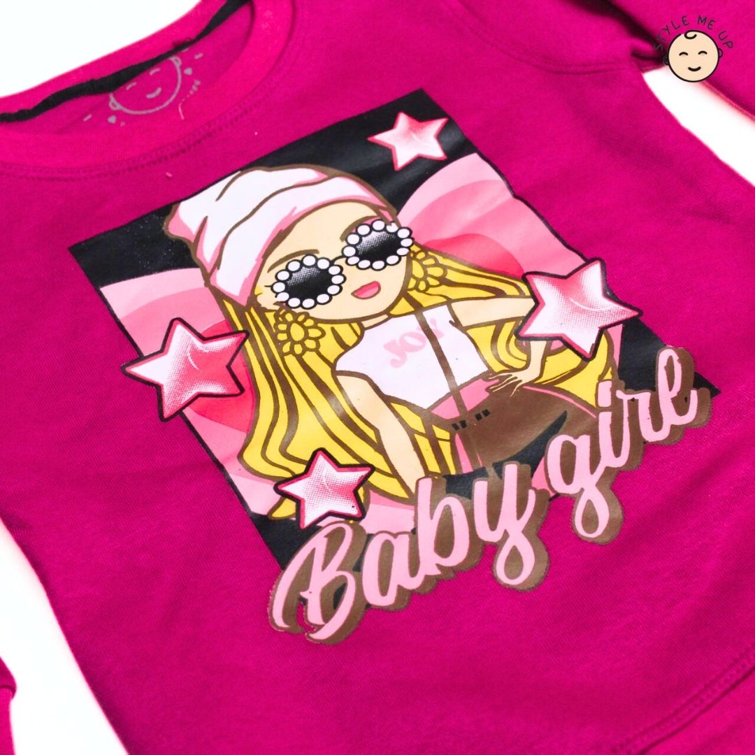 Pink Baby Girl Fleece Suit