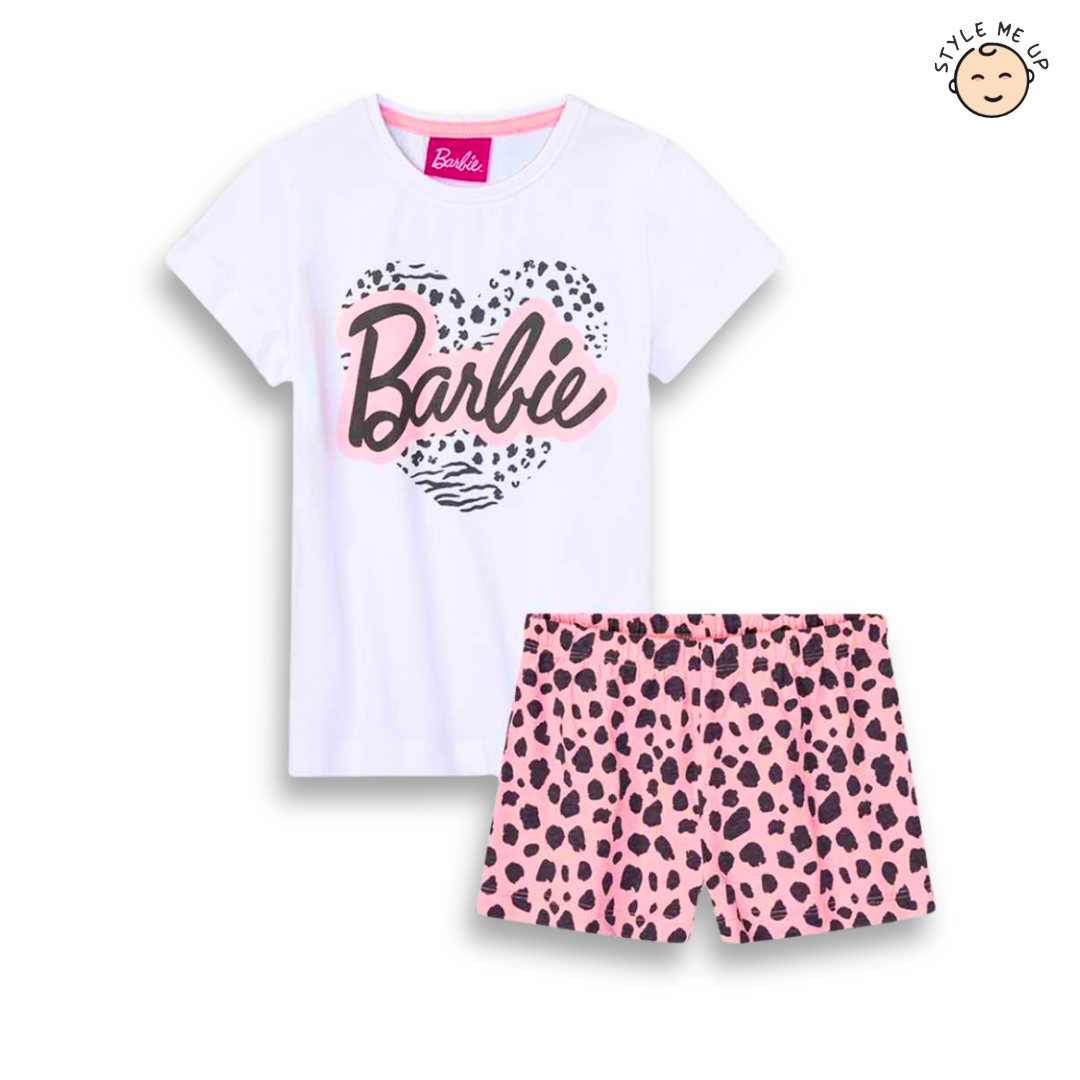 Barbie White T-Shirt With Shorts