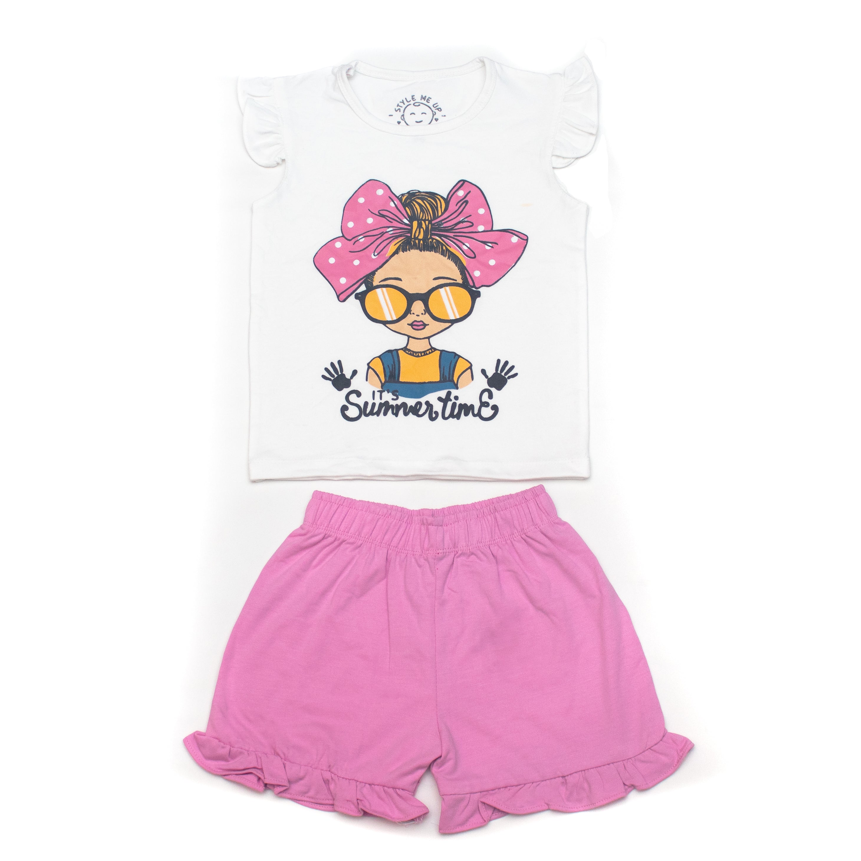 Summer Girl T-Shirt And Shorts For Kids