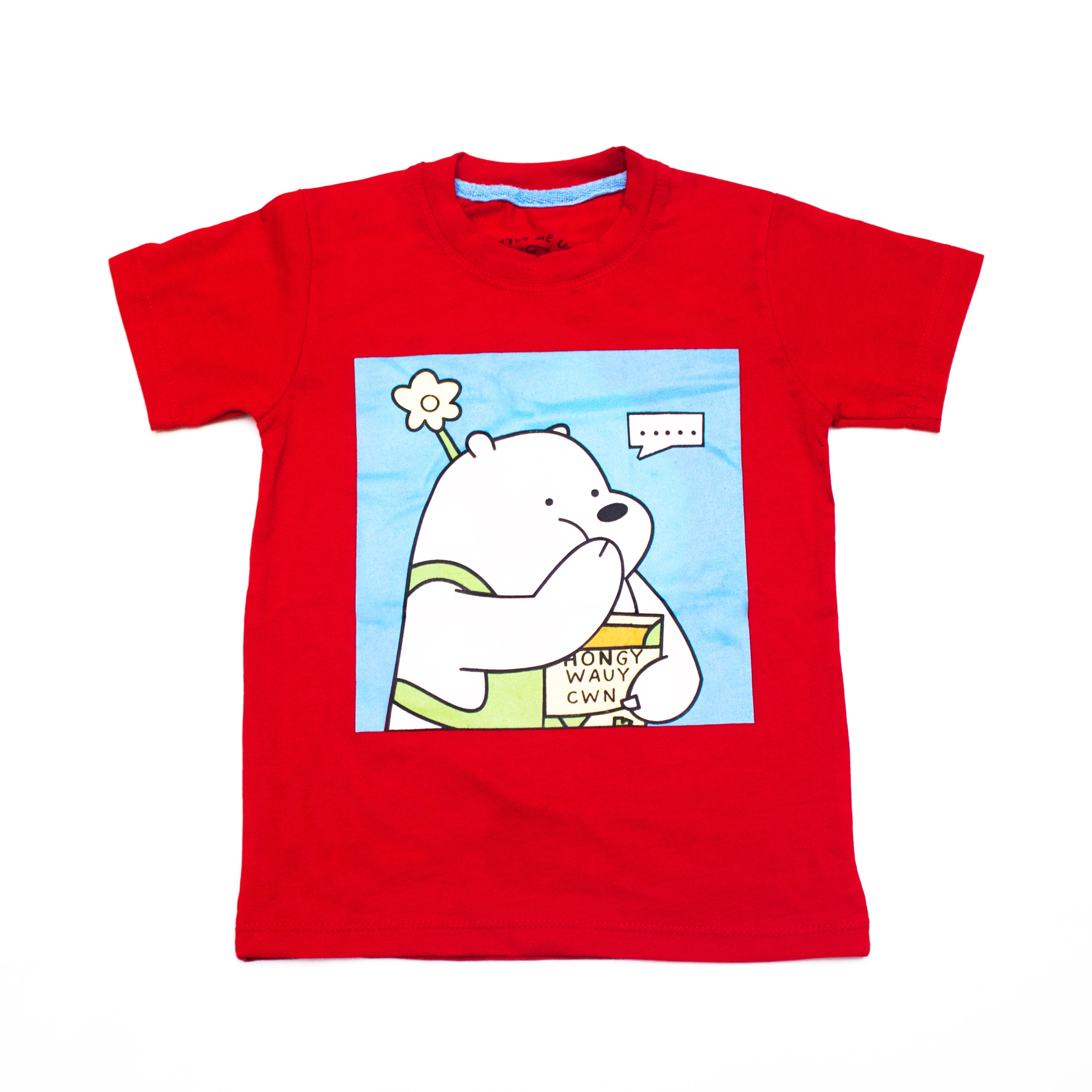 Red Bear Shirt For Kids
