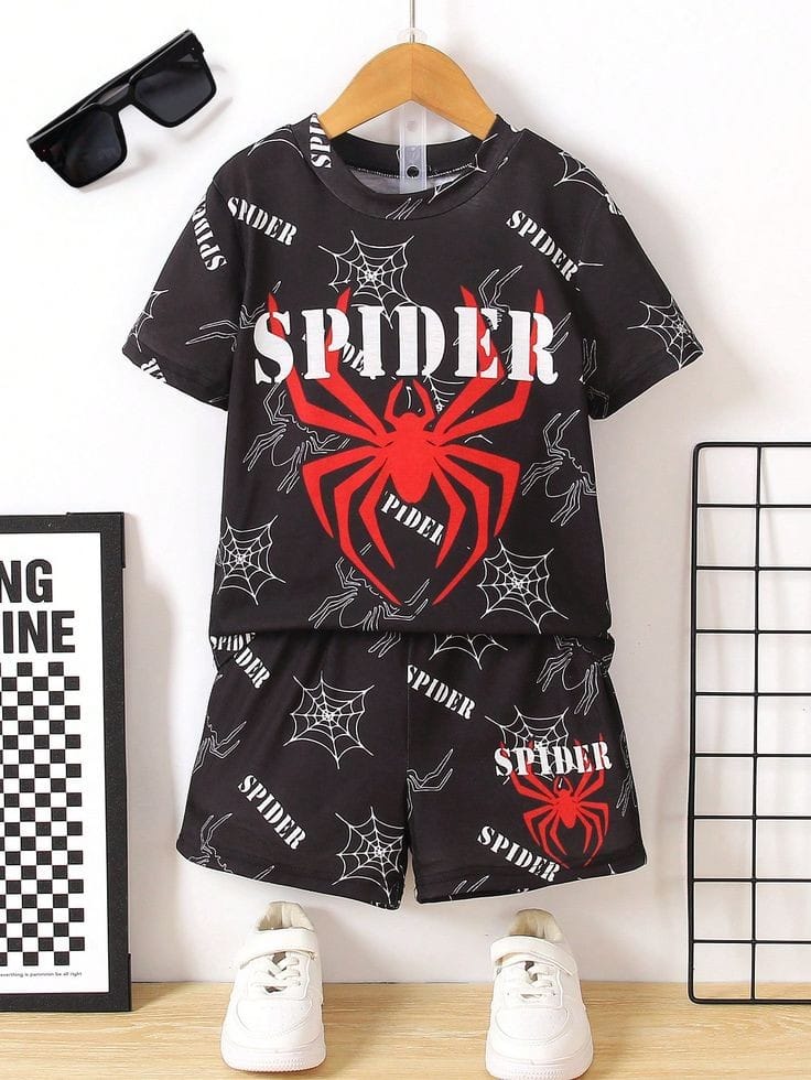 Spiderman All Over T-shirt and Shorts