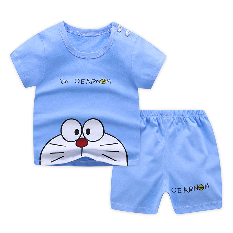 T-Shirt And Shorts For Kids, Doraemon Design