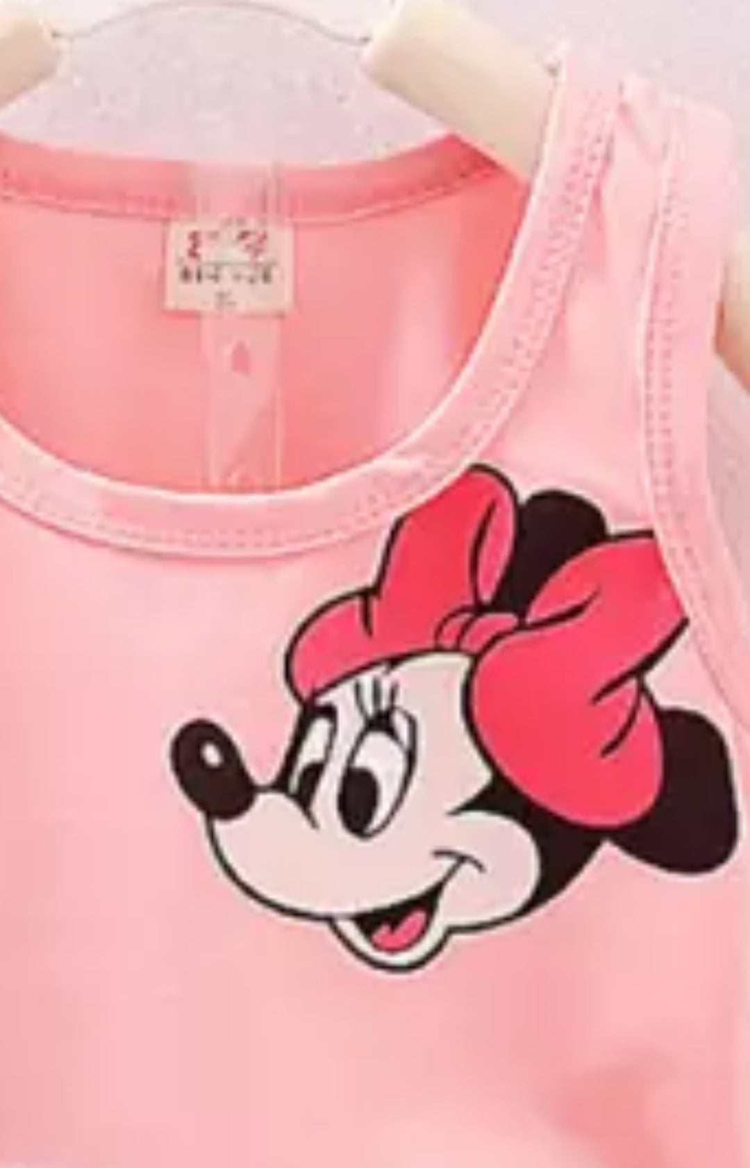 Micky Mouse T-Shirt And Shorts For Kids - Pink
