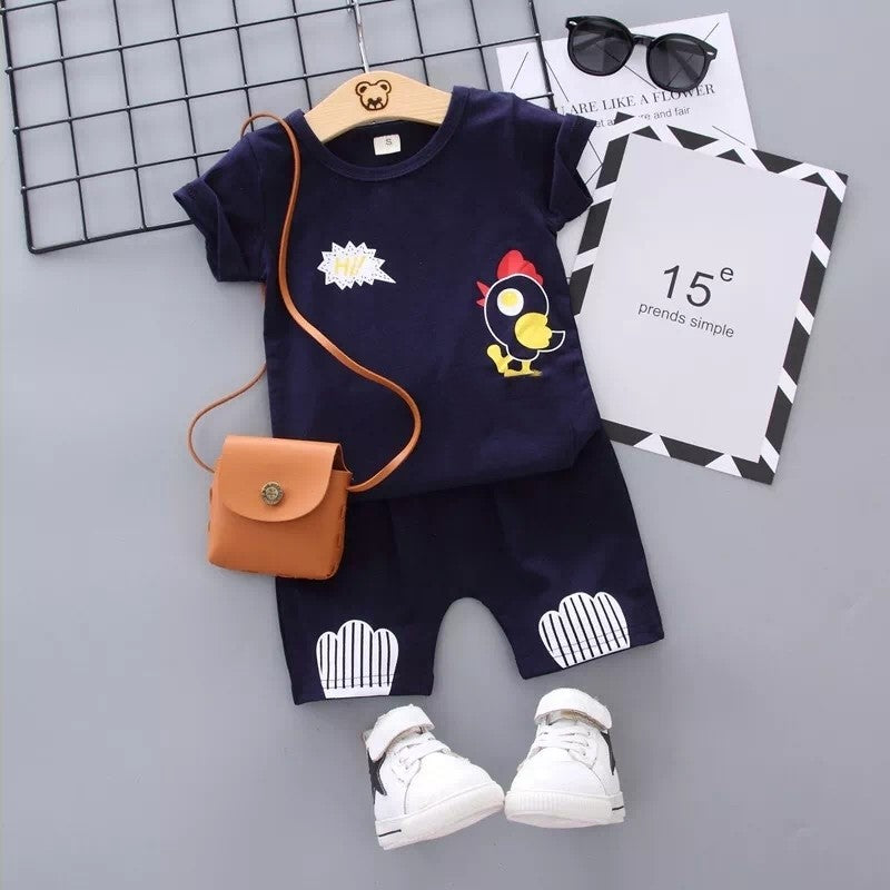 T-Shirt and Pants For Kids - Blue
